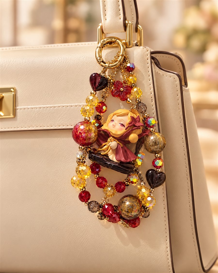 Cherry Blossom Charm on a handbag
