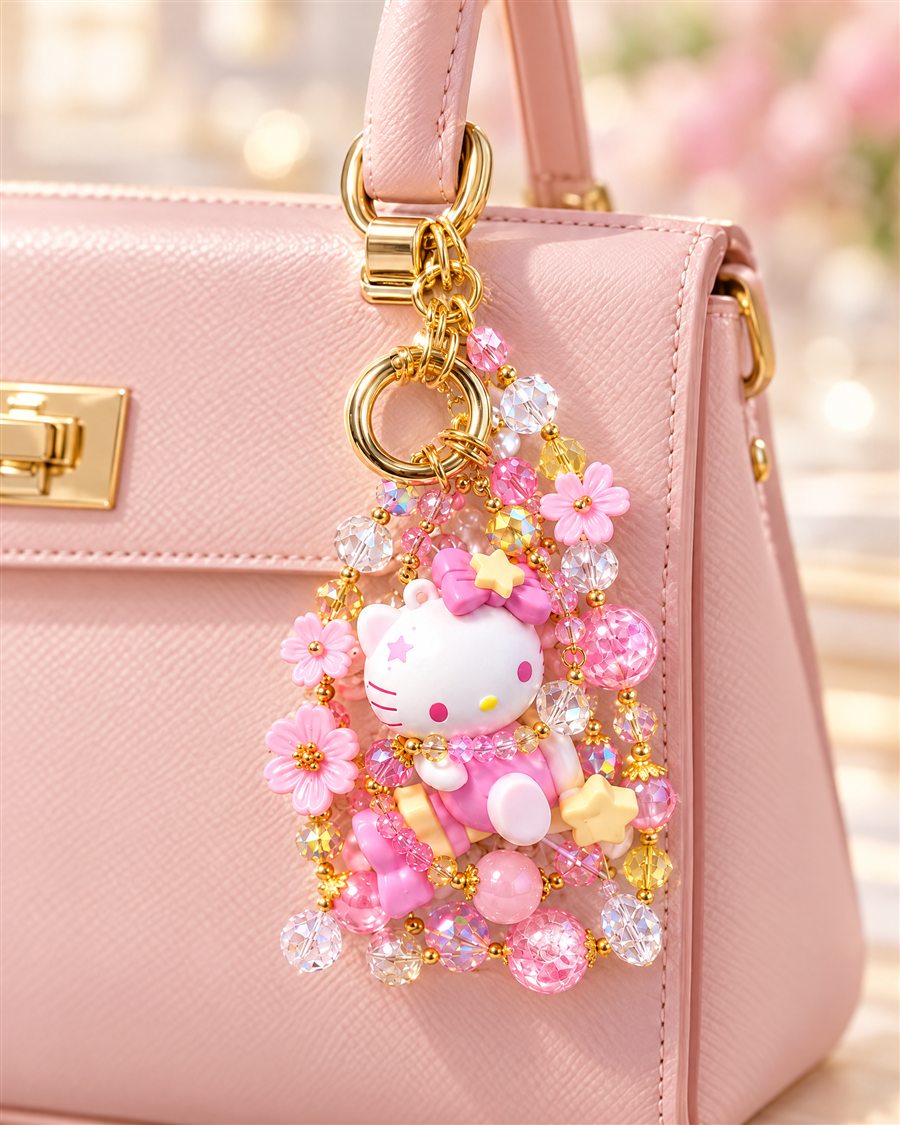 Hello Kitty Charm on a handbag