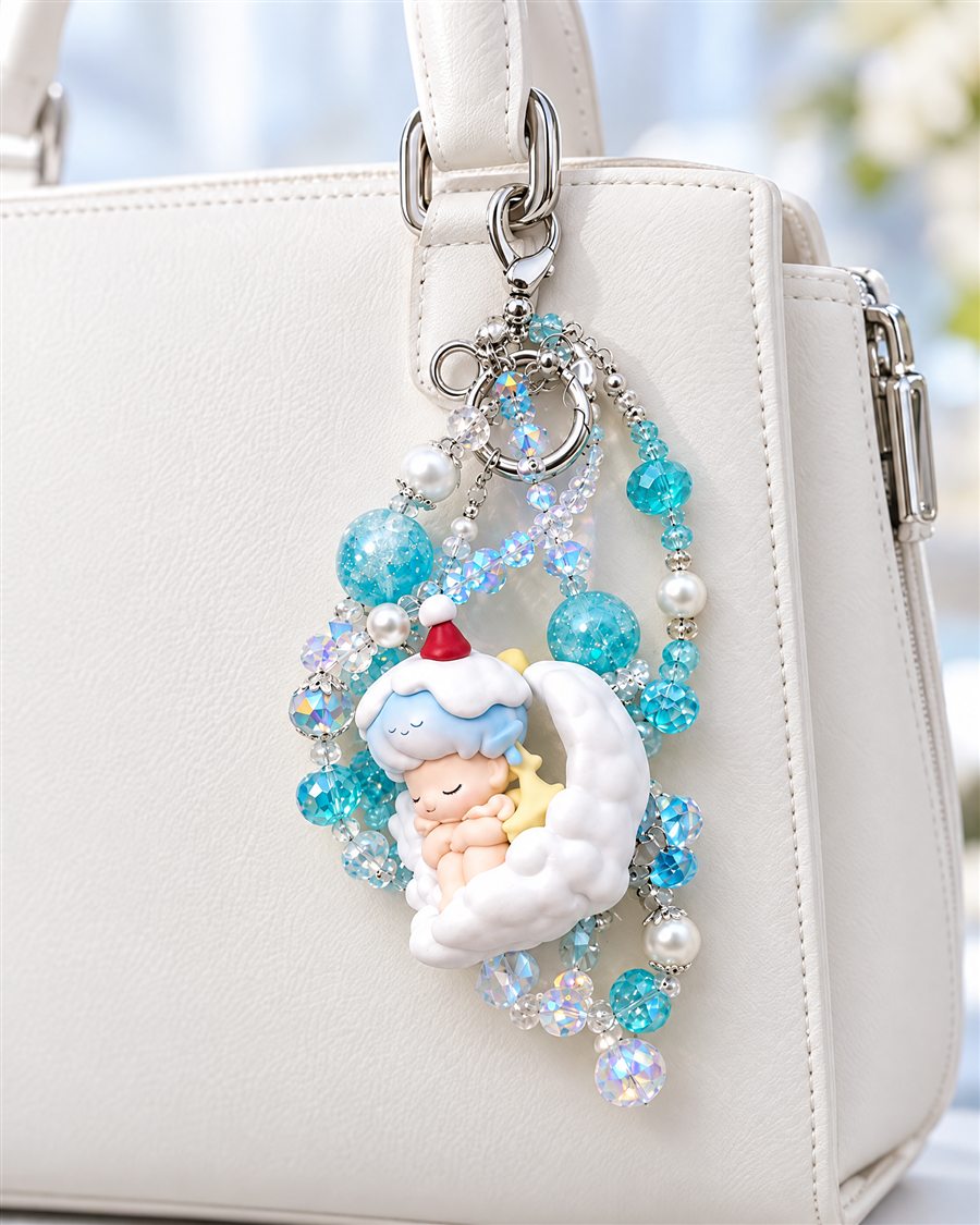 Moonlight Dreamer Charm on a handbag